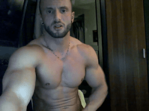 Sexy gay muscle jock sucks dick and eats his bro's load on cam. 