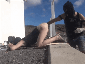 Sexy gay sub twink fisting outdoors by the ocean gay porn video.